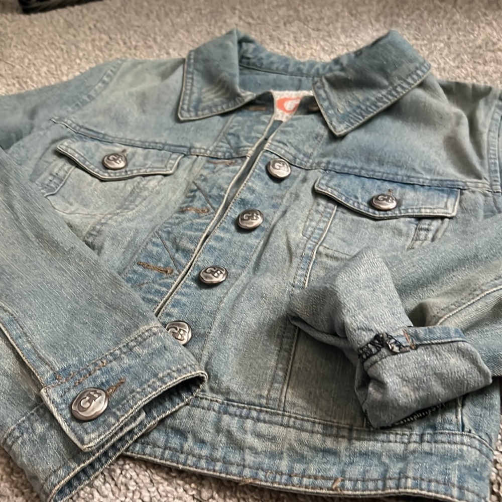 Cropped Light Denim Jacket